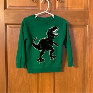 Toddler boys green dino sweatshirt
